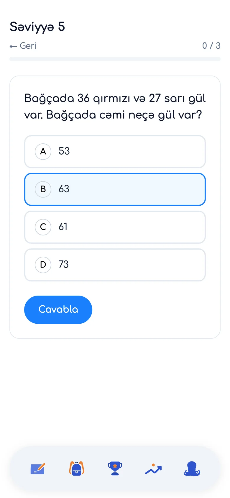 Step 2 - Mövzu üzrə testlər